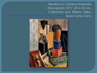 Nombre:LaCamera IncantataDescripción:1917. 65 x 52 cm. CollezioneJesi. Milano. Italia.Autor:CarloCarra
