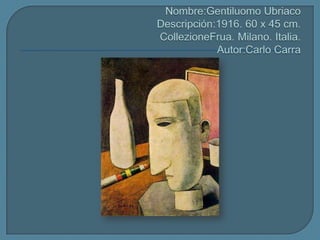 Nombre:GentiluomoUbriacoDescripción:1916. 60 x 45 cm. CollezioneFrua. Milano. Italia.Autor:CarloCarra