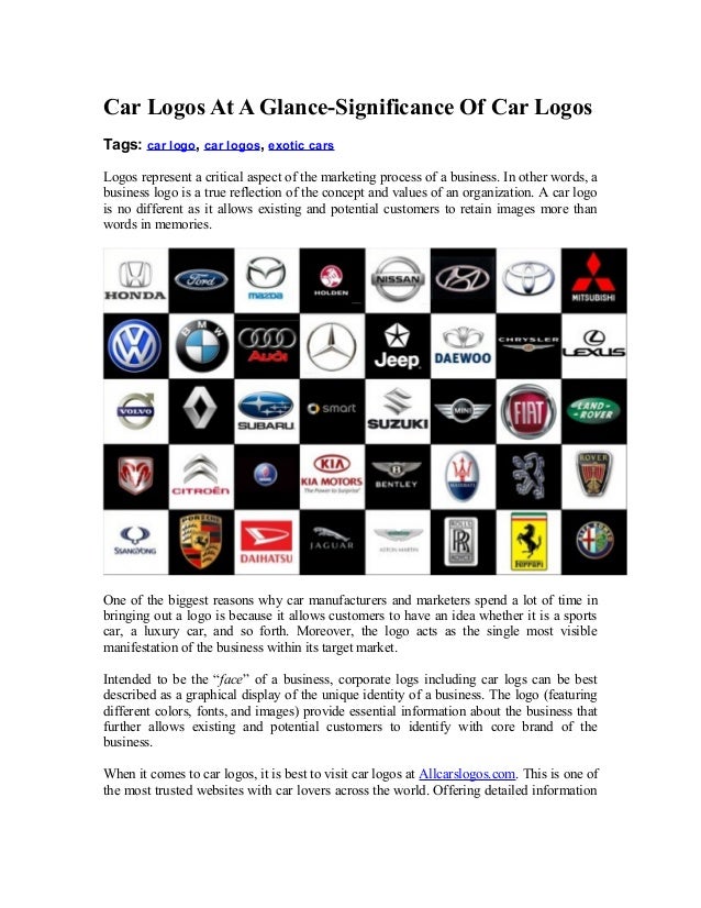 car logos at a glance significance of car logos luxury car logos