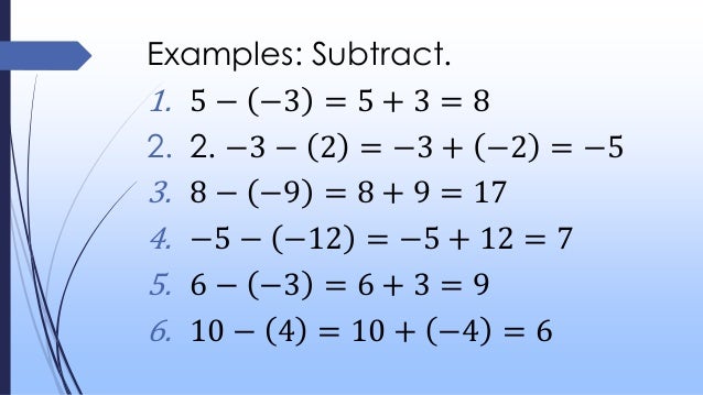 addition and subtraction of integers Subtracting integers is easy when you use the keep change change rule this rule allows you to rewrite the subtraction problem as an addition problem and then follow the addition rules. addition and subtraction of integers Subtracting integers is easy when you use the keep change change rule this rule allows you to rewrite the subtraction problem as an addition problem and then follow the addition rules.