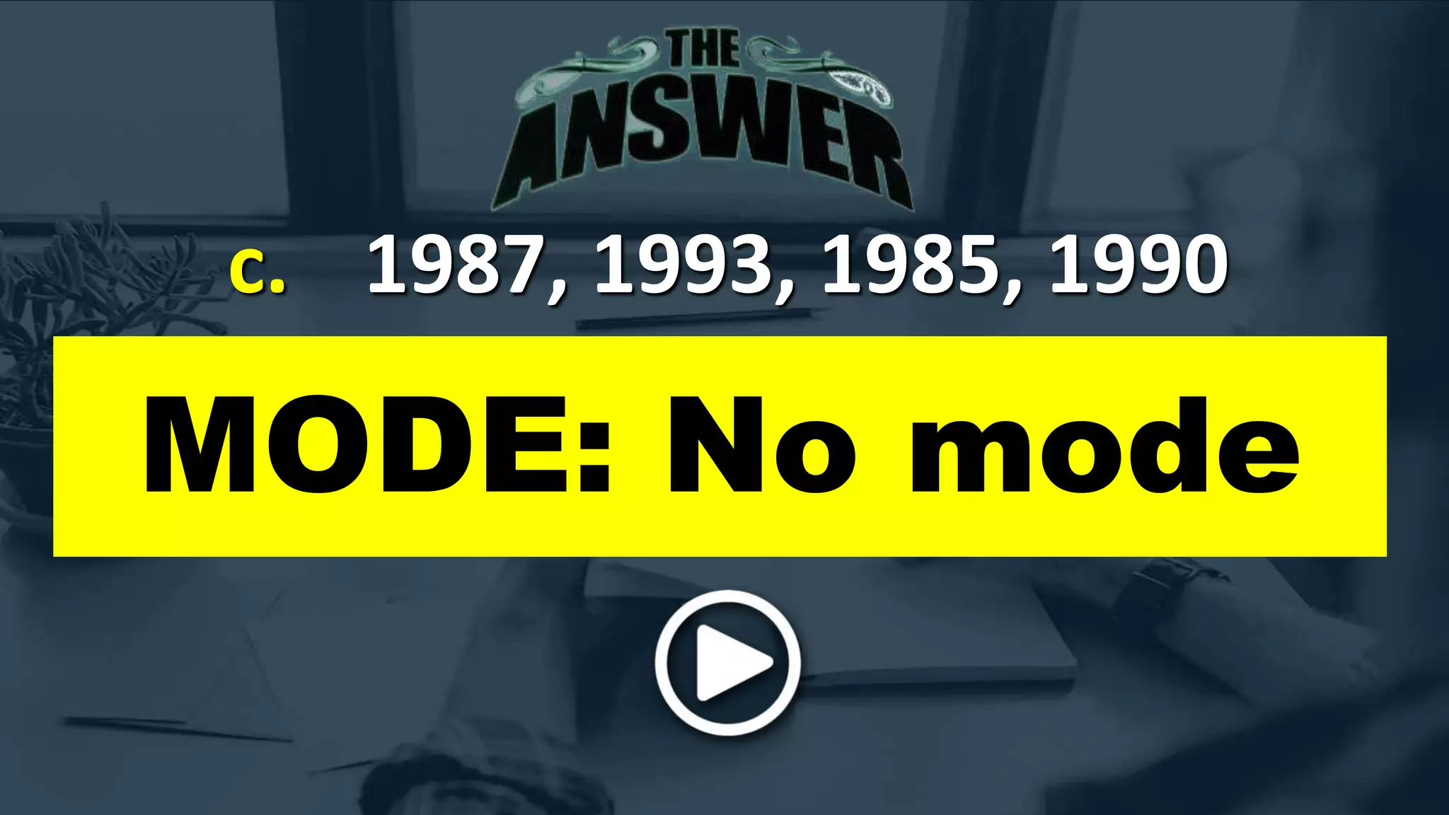 c. 1987, 1993, 1985, 1990
MODE: No mode
 