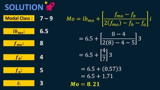 Modal Classes Math Mode of Grouped Data - Math 7 (4th Quarter) | PPTX