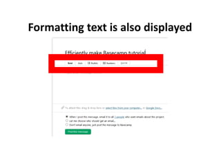 Formatting text is also displayed
 