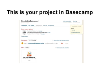 This is your project in Basecamp
 