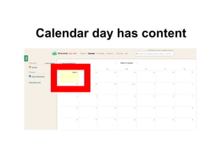 Calendar day has content
 