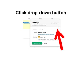 Click drop-down button
 