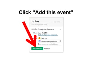 Click “Add this event”
 