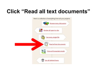 Click “Read all text documents”
 