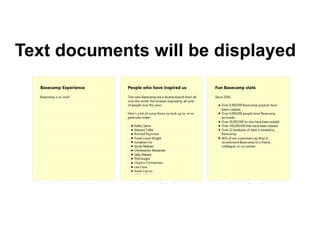 Text documents will be displayed
 