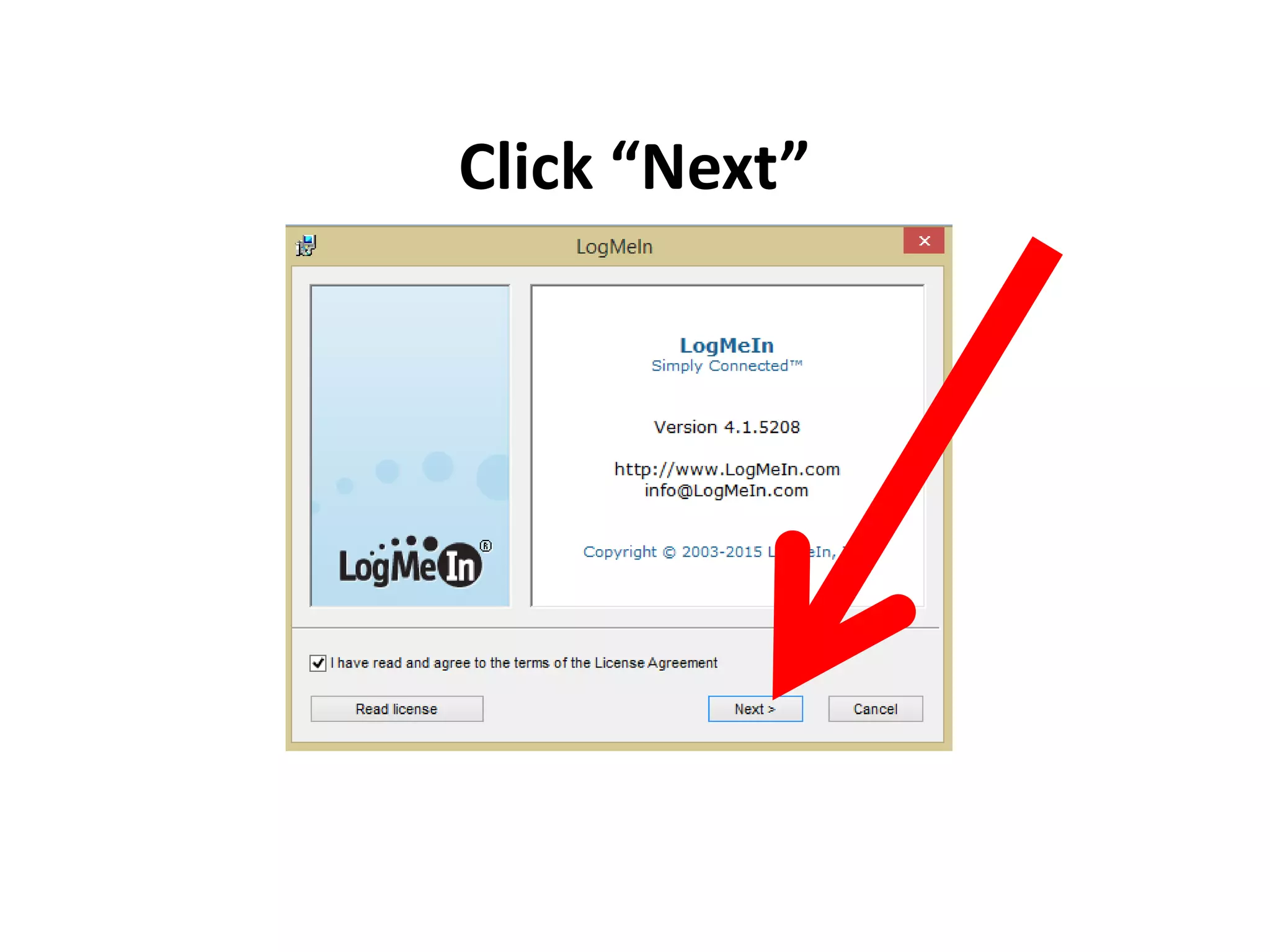 Click “Next”
 