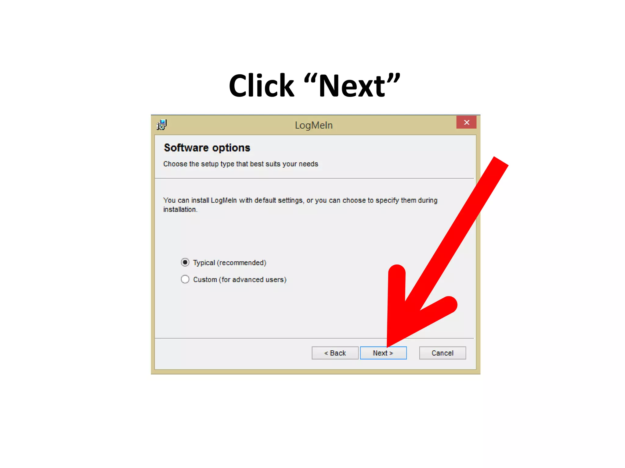 Click “Next”
 