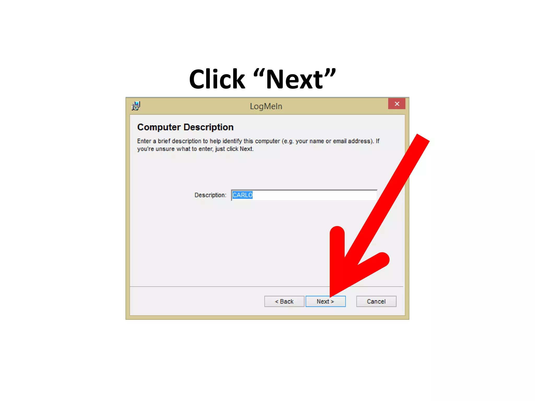 Click “Next”
 