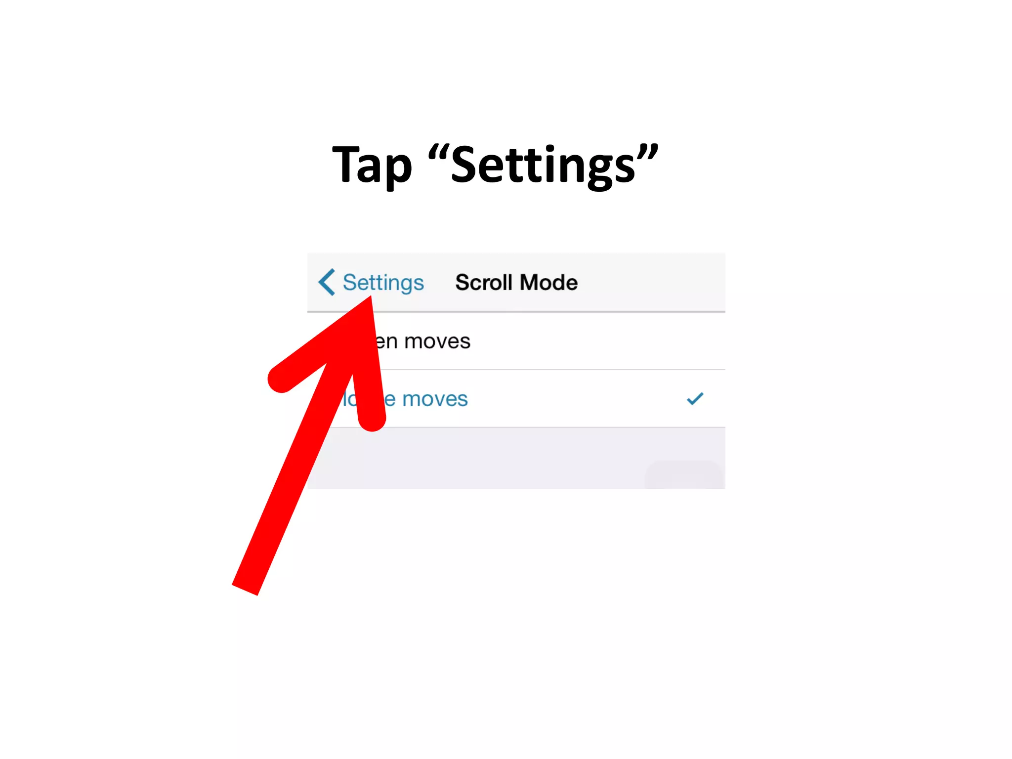 Tap “Settings”
 