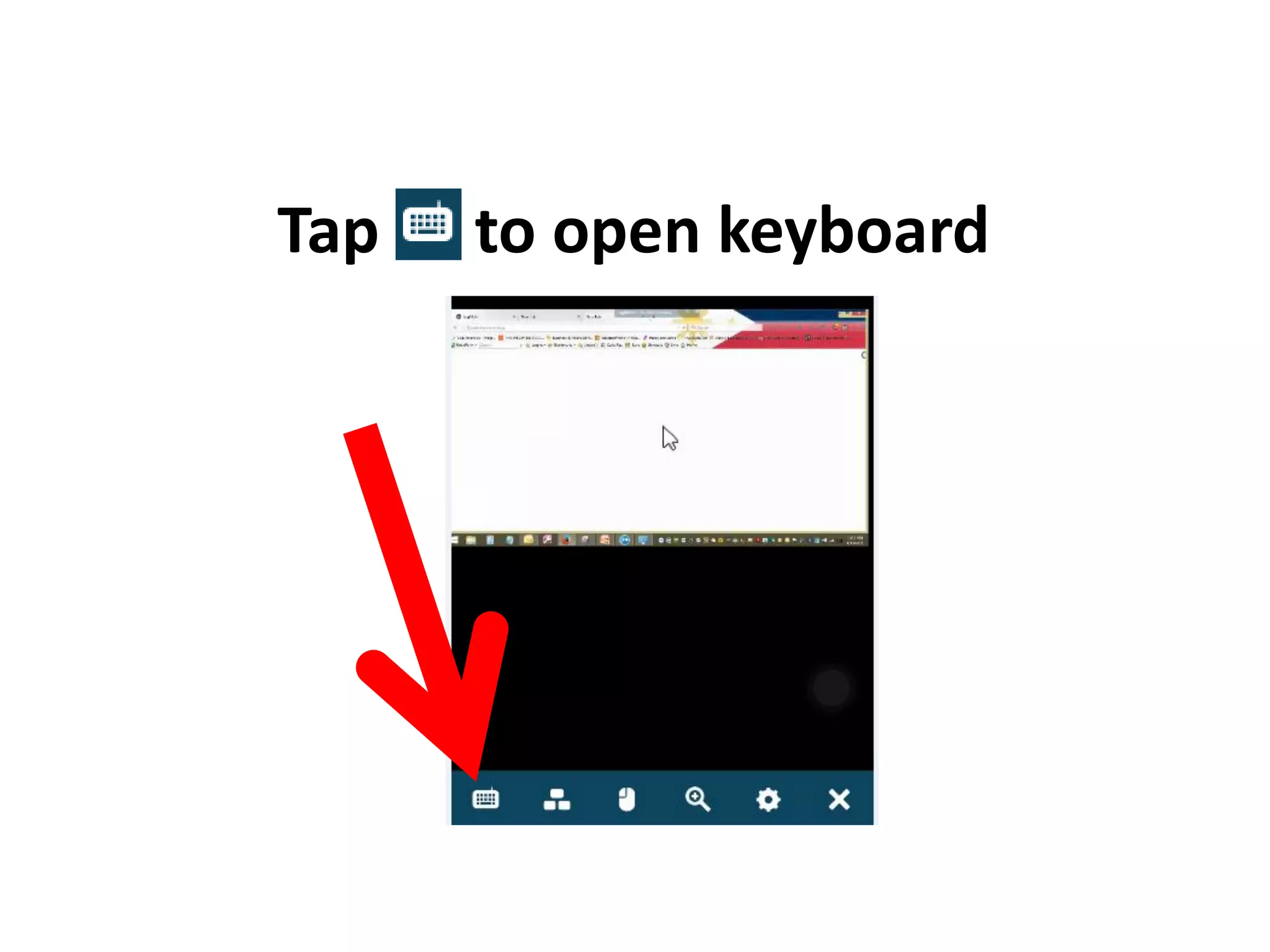 Tap to open keyboard
 