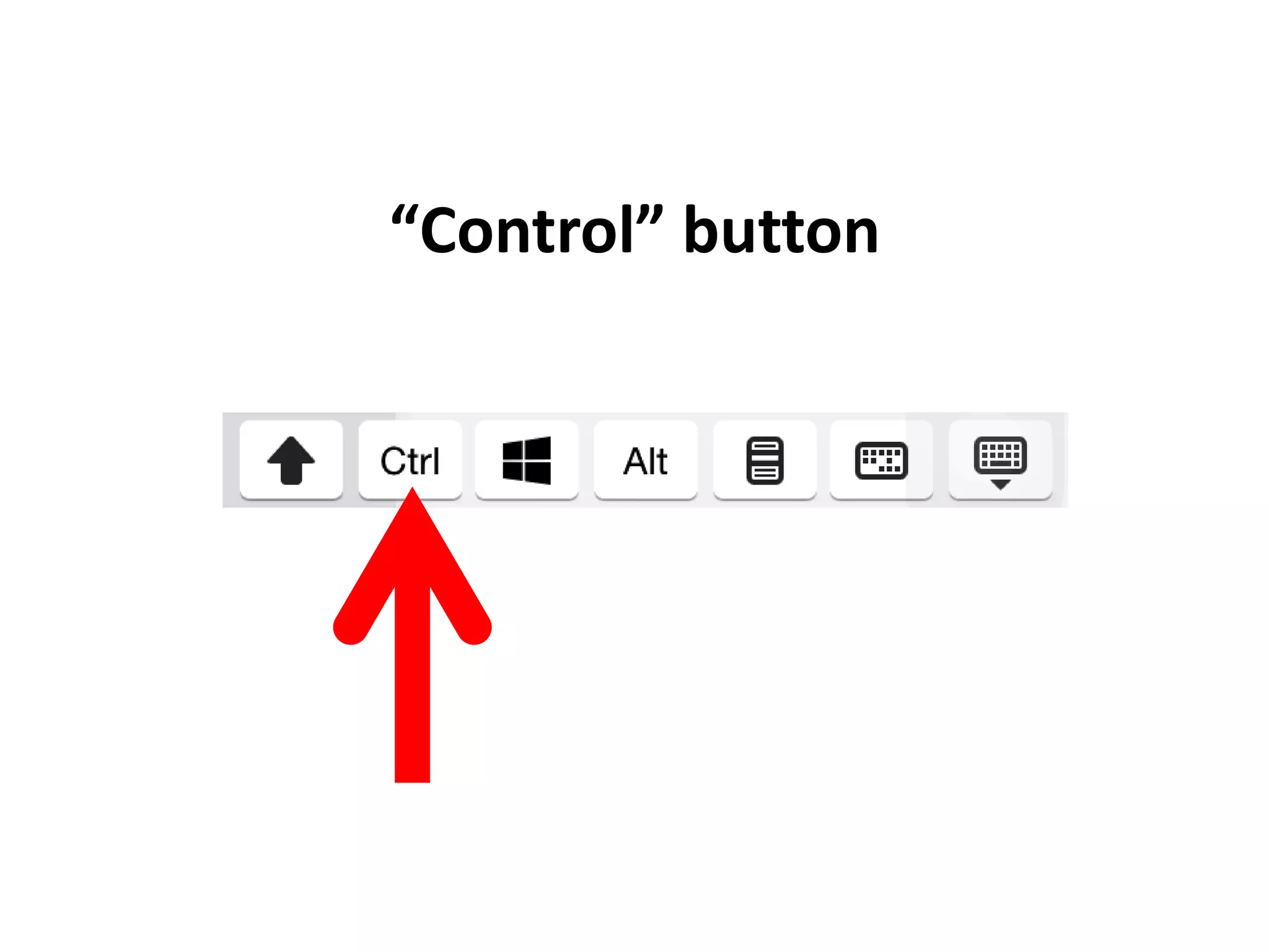 “Control” button
 