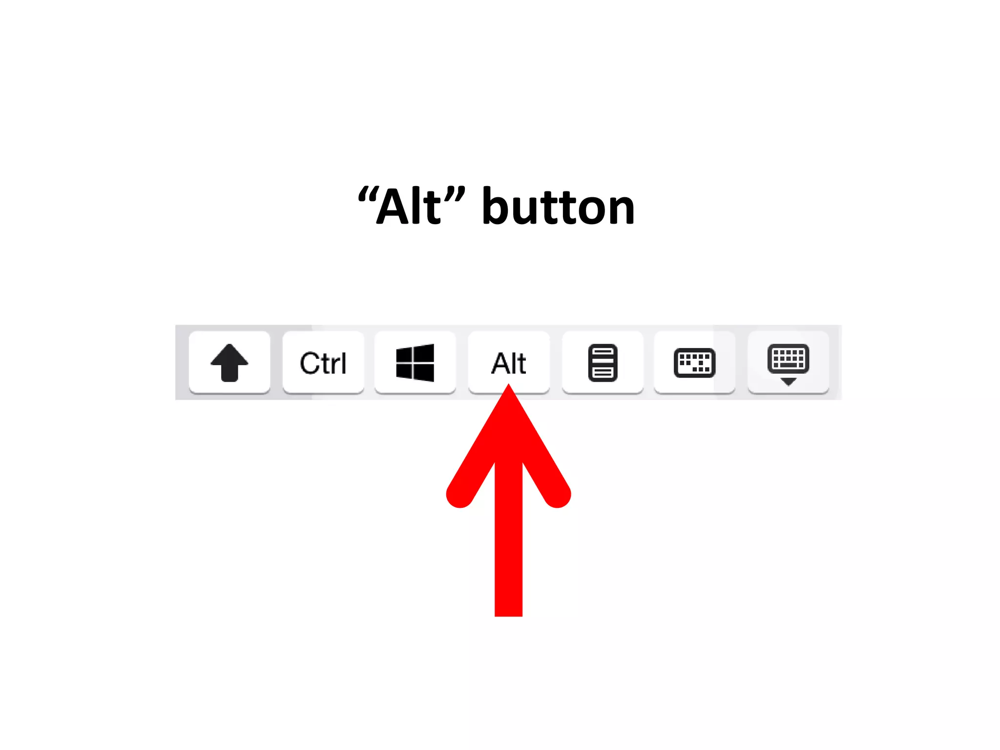 “Alt” button
 