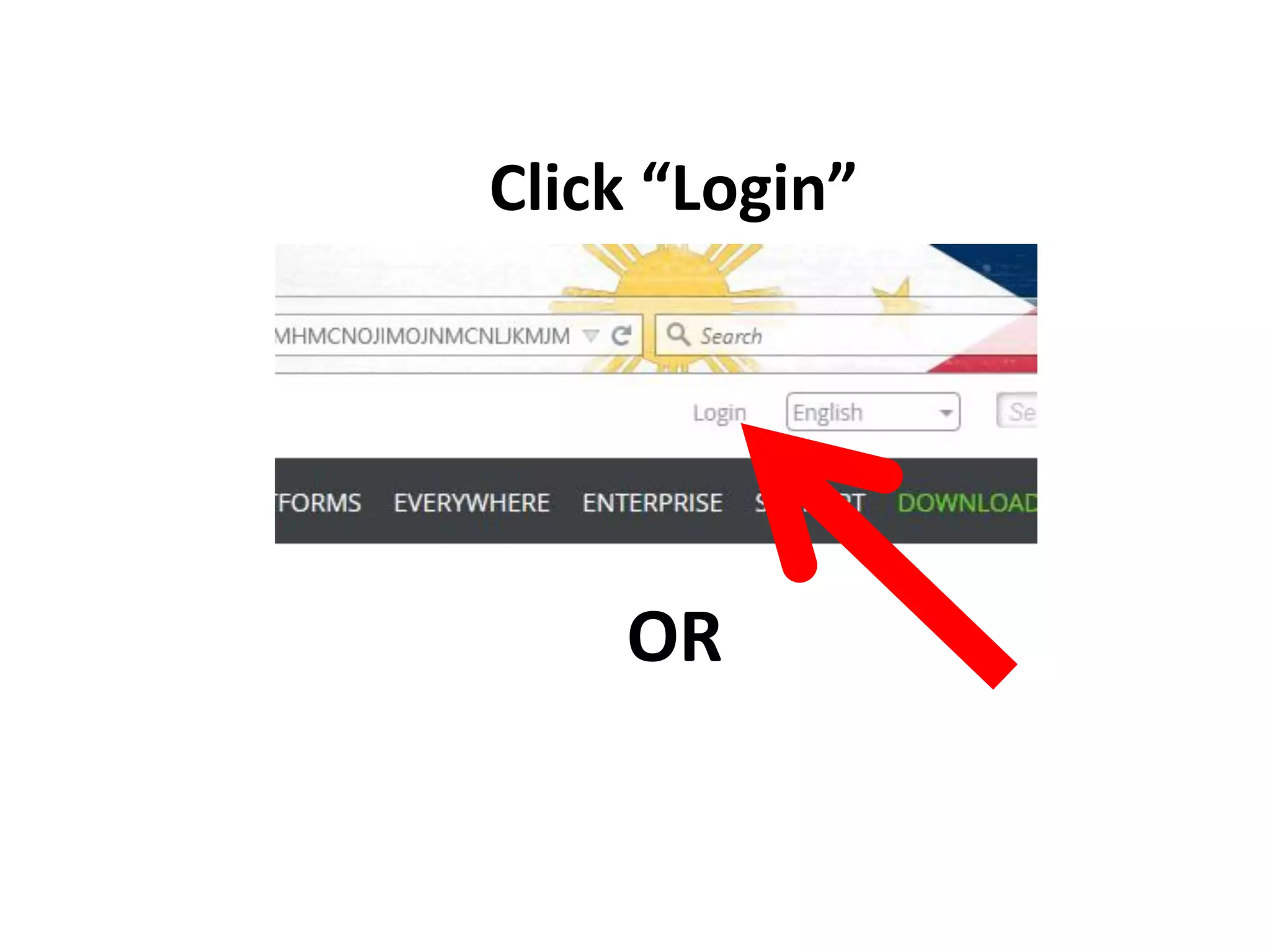 Click “Login”
OR
 
