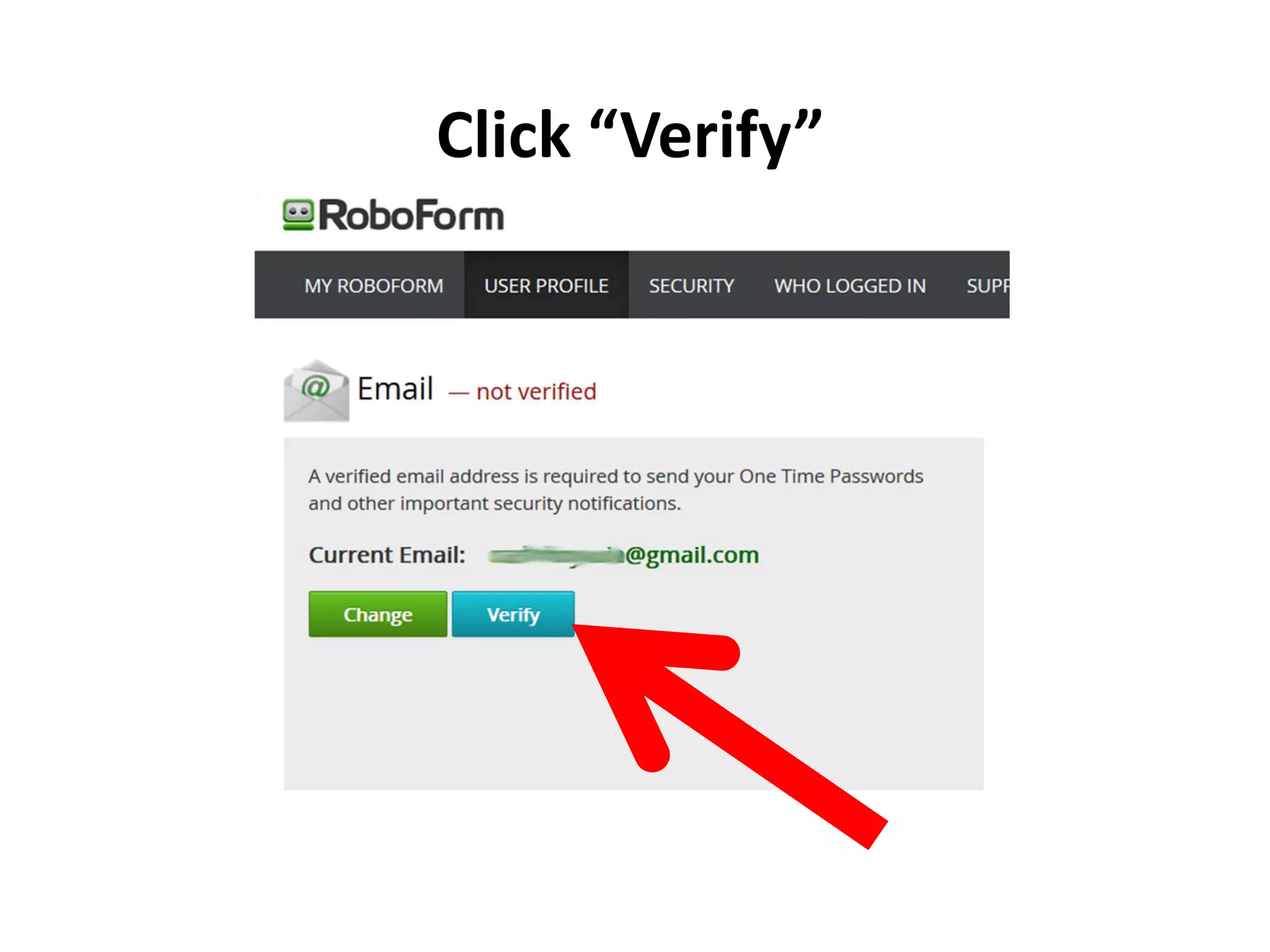 Click “Verify”
 