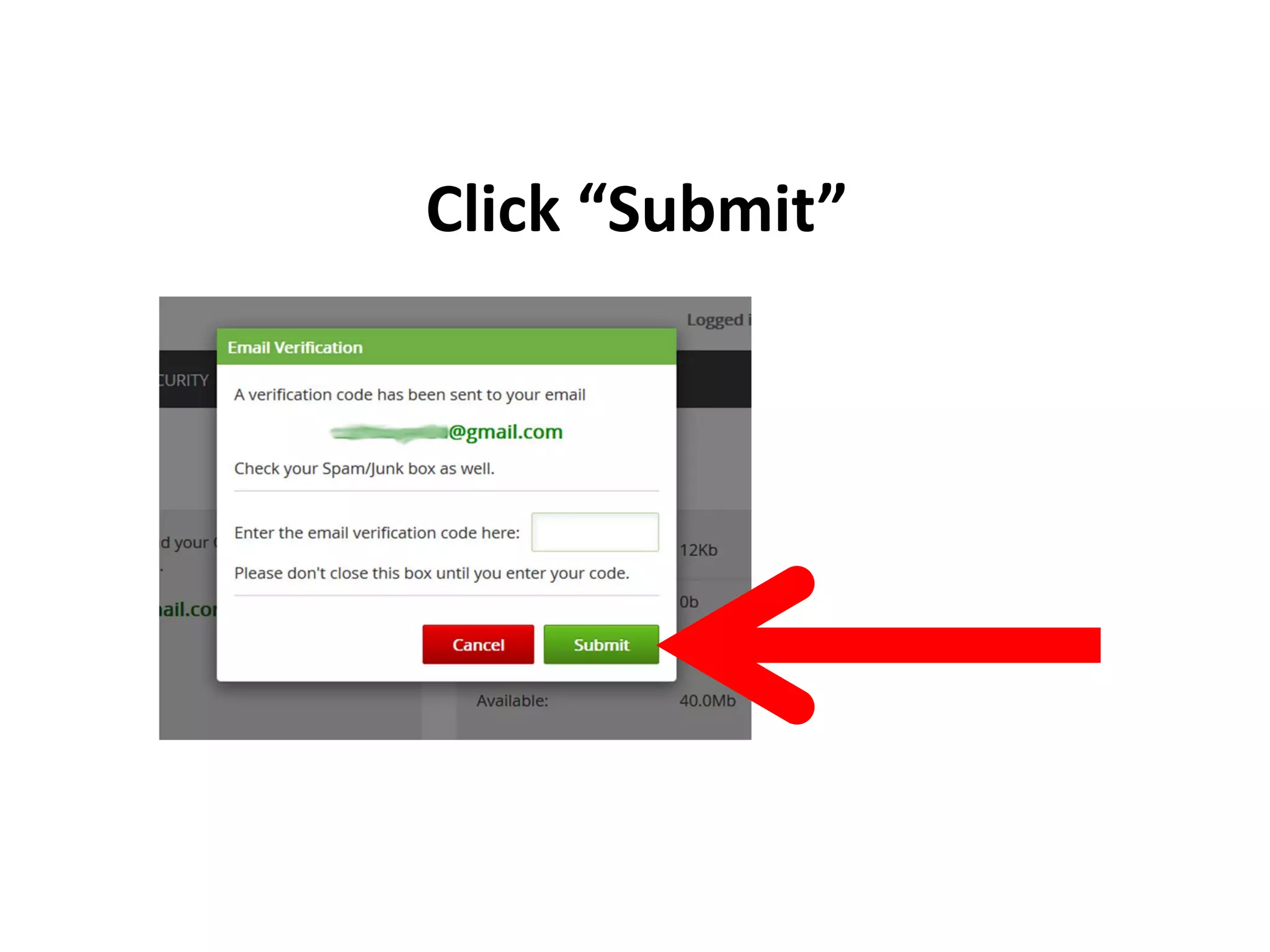 Click “Submit”
 