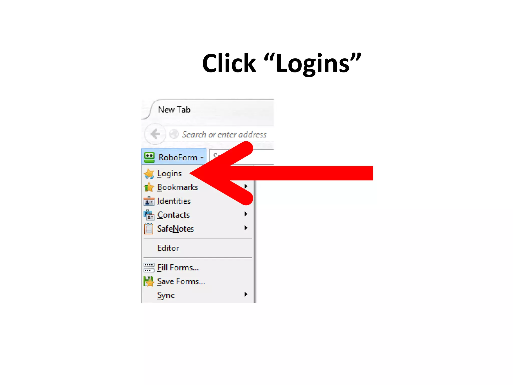Click “Logins”
 