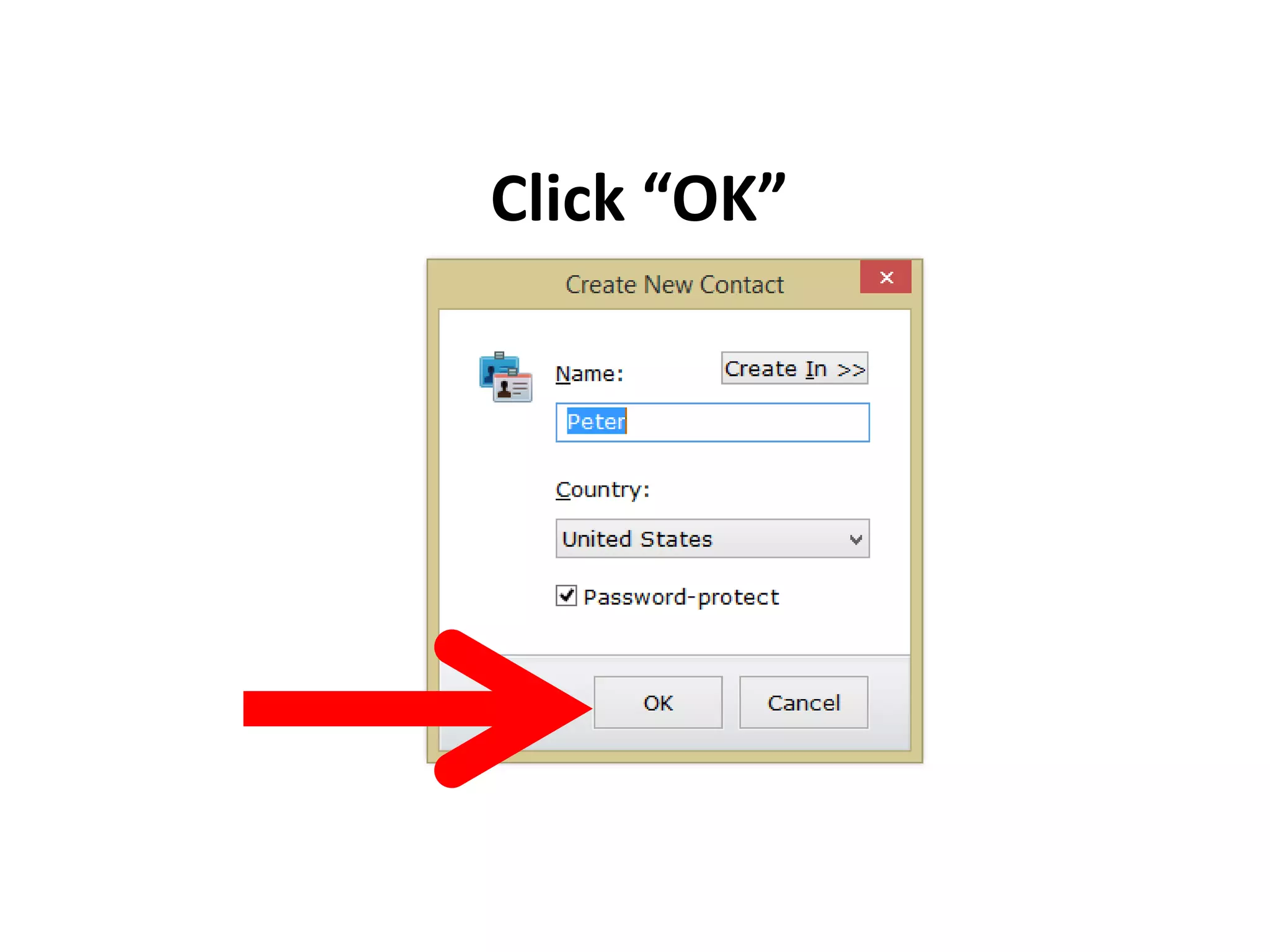Click “OK”
 