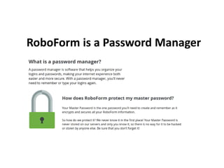 How to use roboform | PDF