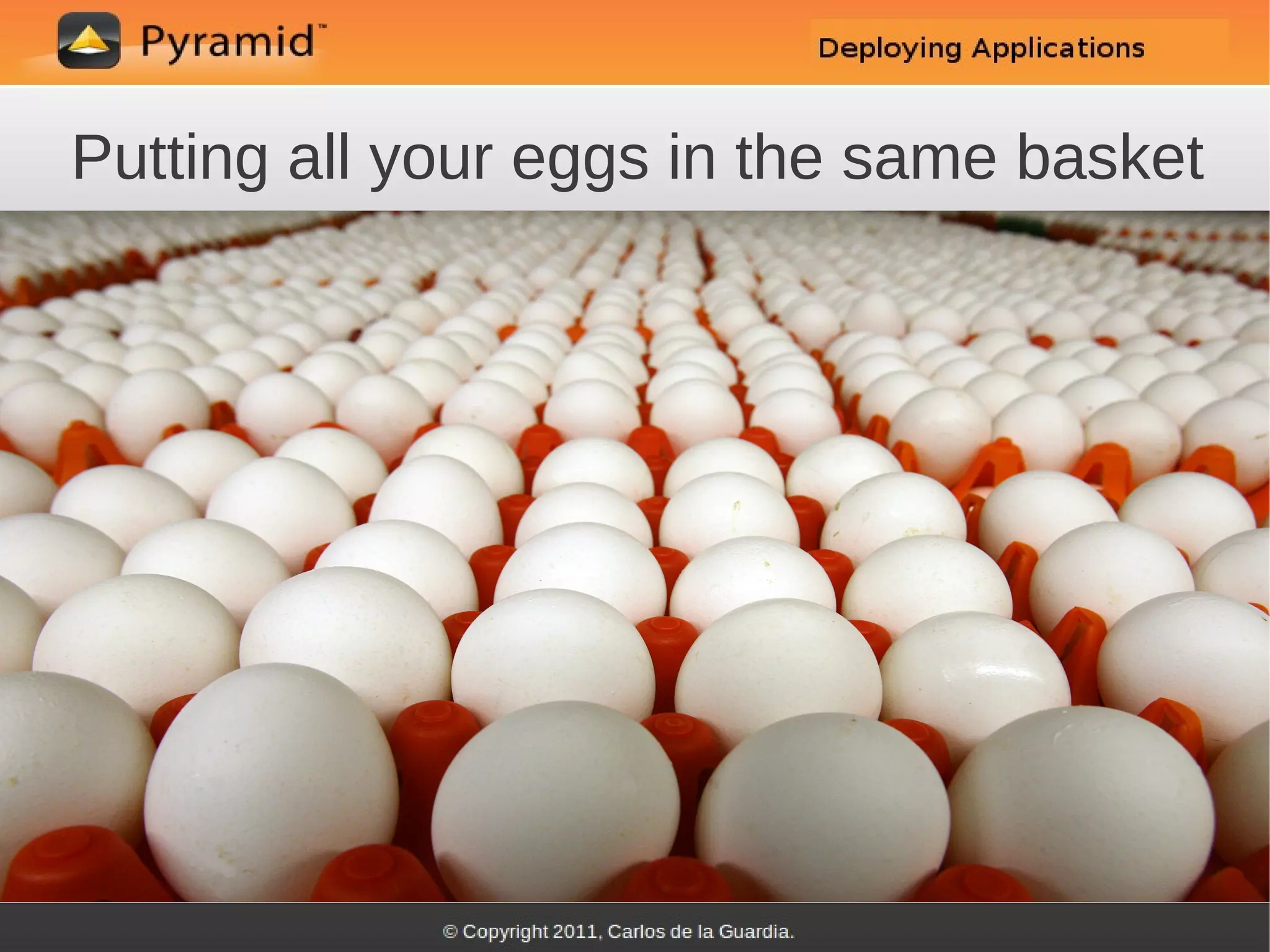 Putting all your eggs in the same basket
 