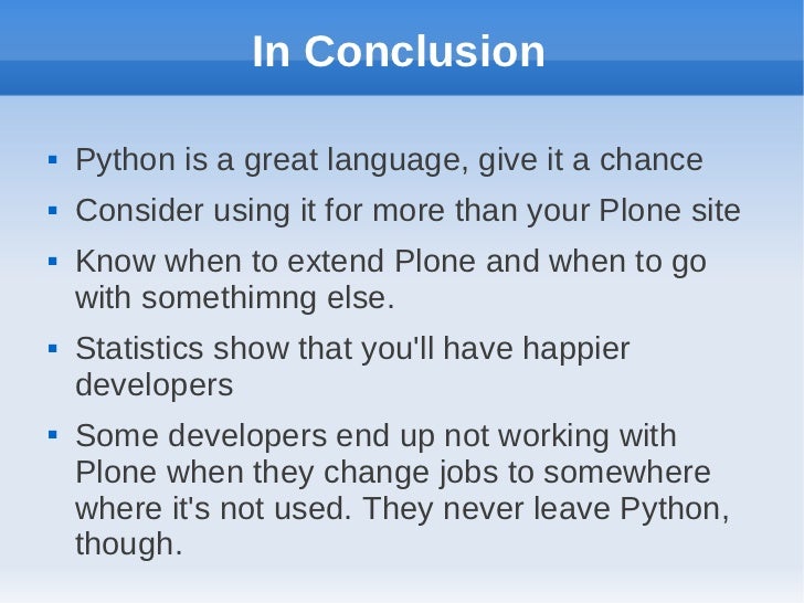 Python intro for Plone users
