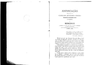 Justificação de Carlos Augusto Pinto