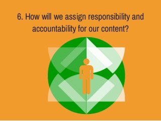 6. How will we assign responsibility and 
accountability for our content? 
 