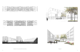 70 71
Typical plan. Cross section and relation with the Huaca Perspectives
 