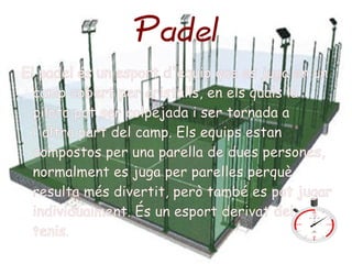 Futbol El futbol és un esport d'equip jugat entre dos equips d'onze jugadors, i es considera l'esport més popular del món. L'objectiu del joc és marcar controlant la pilota cap a la porteria contrària. Els porters són els únics jugadors que se'ls hi és permès utilitzar les mans o els braços per agafar la pilota; la resta de l'equip utilitzen el peu per xutar la pilota cap a una posició. Un clar exemple de futbolista professional és “Leo Messi” 