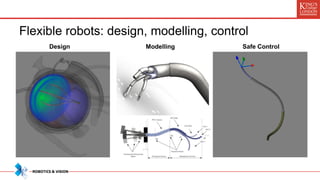 Modelling
Flexible robots: design, modelling, control
Design Safe Control
 