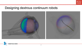 Designing dextrous continuum robots
26
 