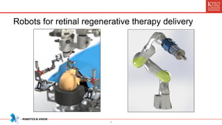 6
Robots for retinal regenerative therapy delivery
 