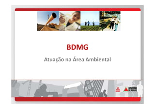 BDMG
Atuação na Área Ambiental
 