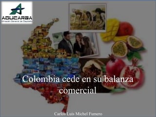 Colombia cede en su balanza
comercial
Carlos Luis Michel Fumero
 