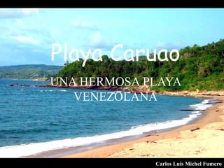 Playa Caruao
UNA HERMOSA PLAYA
VENEZOLANA
Carlos Luis Michel Fumero
 