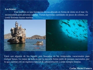 Carlos Michel Fumero
Los beatos: 
Esta también es una formación rocosa ubicada en forma de islote en el mar. Es 
recomenda...
