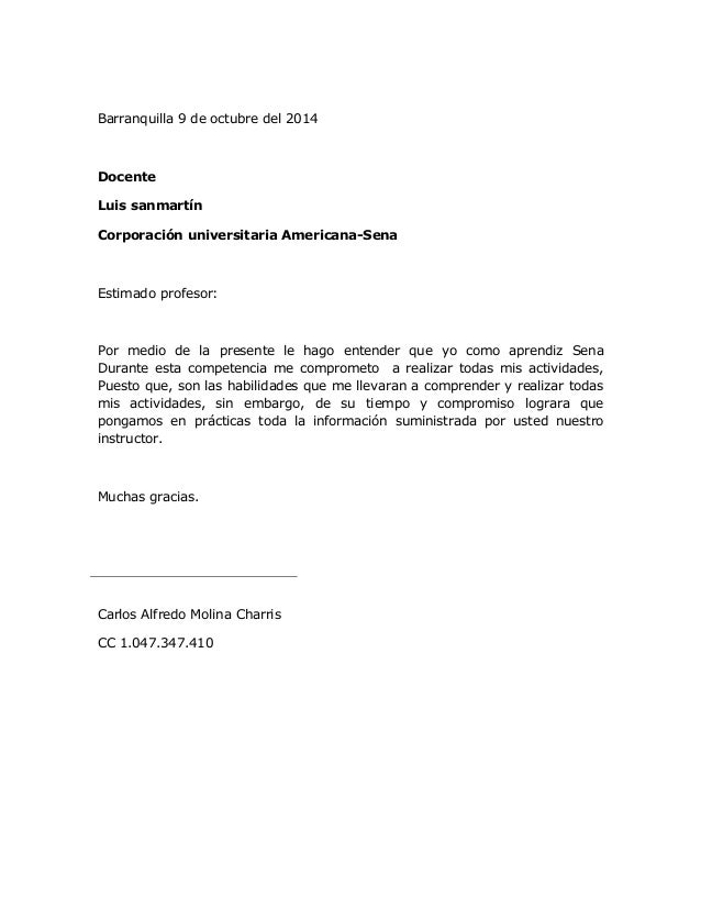Como redactar una carta de compromiso de buena conducta