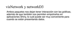 Visnetwork Rshiny Ciencia de redes con R: Una introducción al universo de paquetes para ...