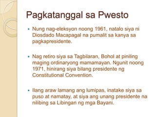 Noong 1933, naginggovebernadornamanng Bohol ngunithindinagtagal, tumakbosiyasapagkasenador.Pagkabise- presidenteNagingpangalawangpanguloni Ramon Magsaysay.Hinirangsiyabilang Secretary of Foreign Affairs saloobngapatnataon.Kumilossiyabilang chairman ng Southeast Asian Security Conference nanaganapsa Manila na kung saanhumantongitosapagbuong Southeast Asian Treaty Organization. (Layuninnitoangpagtalosamga communist movements sa Southeast Asia)