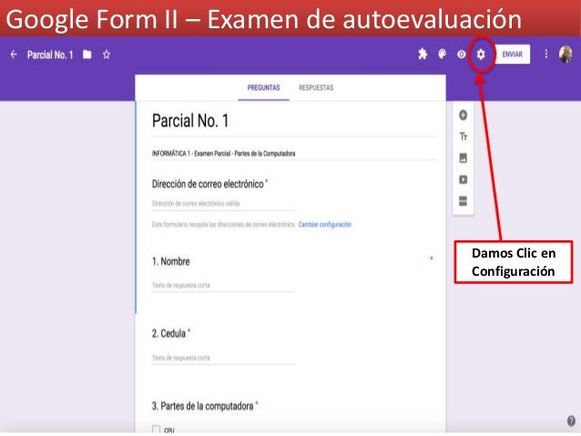 Google Form - Examen de Autoevaluación