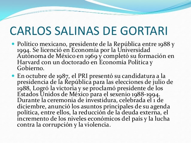 Carlos salinas de gortari