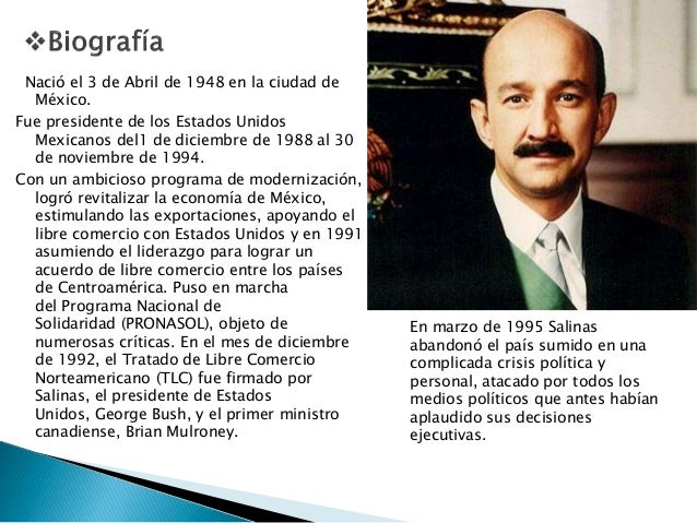 Biografia Del Presidente Carlos Salinas De Gortari es.slideshare.net