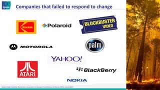 Araştırmada Yenilikler Konferansı, Innovation in Research Conference /4 Haziran 2015, 4 June 2015
Companies that failed to respond to change
 