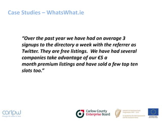  “Accidentally outsourcing the building of your brand”Look at the stats!FACEBOOK - Worldwide 400,000,000 users