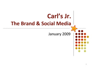 Carl’s Jr. The Brand & Social Media January 2009 