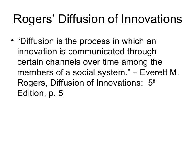 diffusion of innovations rogers 5th edition pdf