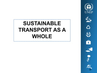 38
SUSTAINABLE
TRANSPORT AS A
WHOLE
 